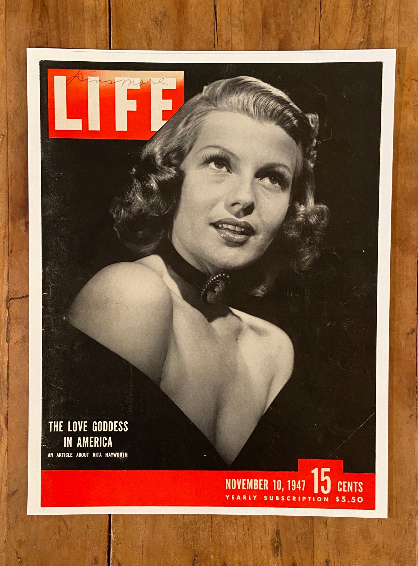 Framed 1947 Life Magazine Cover Featuring Rita Hayworth Etsy