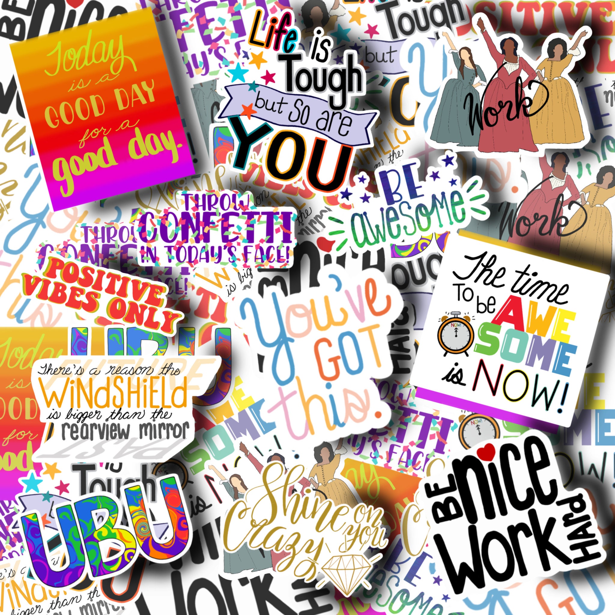 UPDATED!  Positive Inspiring Encouraging Motivational Stickers for La…