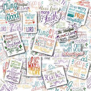 Christian Positive Inspiring Encouraging Motivational Bible Stickers for Laptops, Tumblers, Cars, Mirrors, Etc