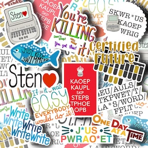 Motivational Steno Speed Stickers for Court Reporters, Captioners, and Students