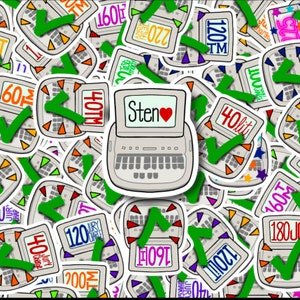 Stenography Student Progress Stickers (Court Reporting)