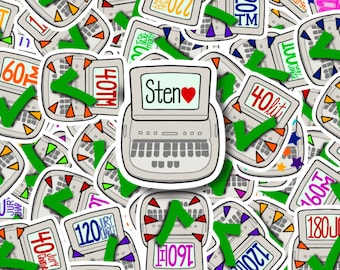 Stenography Student Progress Stickers (Court Reporting)