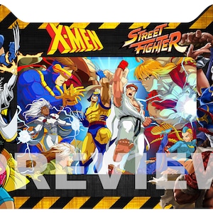 X men VS Street Fighter Arcade1up Lit Riser Front Panel