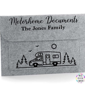 Campercadeau, documentenportemonnee - gepersonaliseerd campercadeau Campingopbergtas, Caravancadeau- Campercadeau-Reislworld RV cadeau