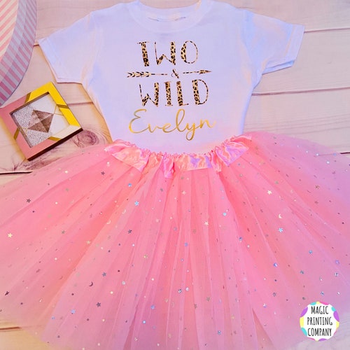 2nd Birthday Party Costume T-shirt Top Skirt Cake Outfit Clothes For Baby Girl 