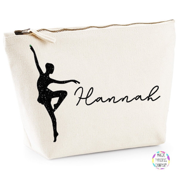 Bolso de bailarina personalizado - Bolso de maquillaje de ballet - Bolso de maquillaje de bailarina - Regalo de baile - Bolso de maquillaje de baile - Regalo de espectáculo - Regalo de competencia de baile