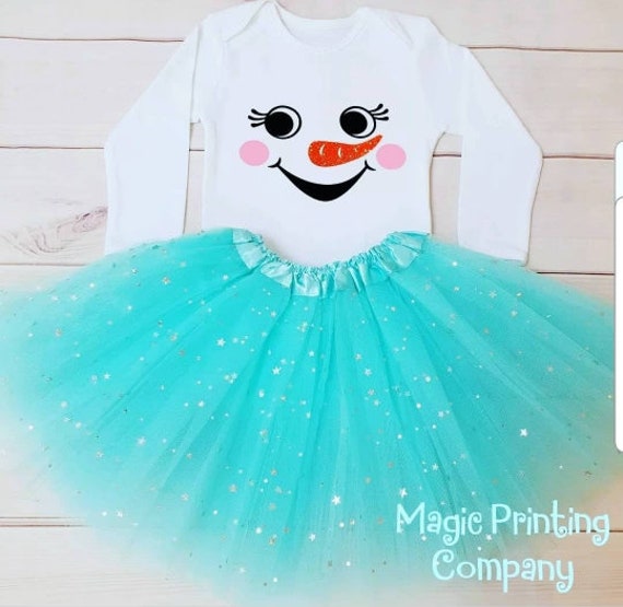 Baby Girls Snowman Outfit Tutu Skirt Dress 1st Christmas Xmas Costume Sparkly Present Photoshoot Cake Smash Frosty Frozen Glitter Snow Etsy Canada