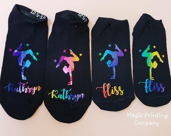 Personalised Gymnastics Socks Gym Trainer Liners Gym Bag Christmas