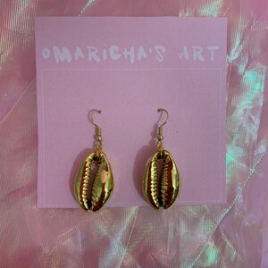 Cowry shell earrings