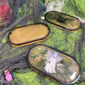 SPOOKY Halloween Rolling tray /dish GLOW in the dark