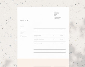 Invoice Template | Business Invoice | MS Word | Invoice Design | Printable Invoice | Receipt Template | Download | Rechnung | 'Barnes'