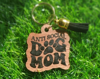 Retro Dog Keychains Painted
