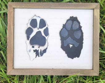 Dog Paw Custom Wood portrait