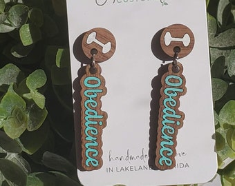 Dog Sport Script Earrings