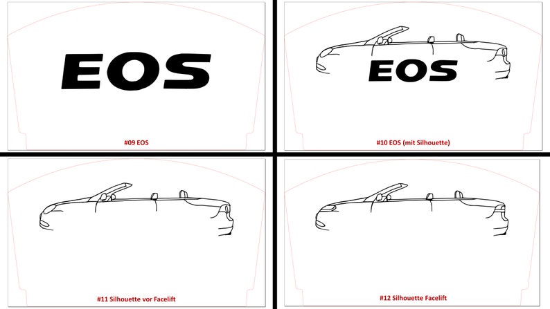 VW EOS Windschott hinten für die Fahrt zu Viert ohne oder mit Wunschgravur, auch andere Gravuren möglich Bild 6