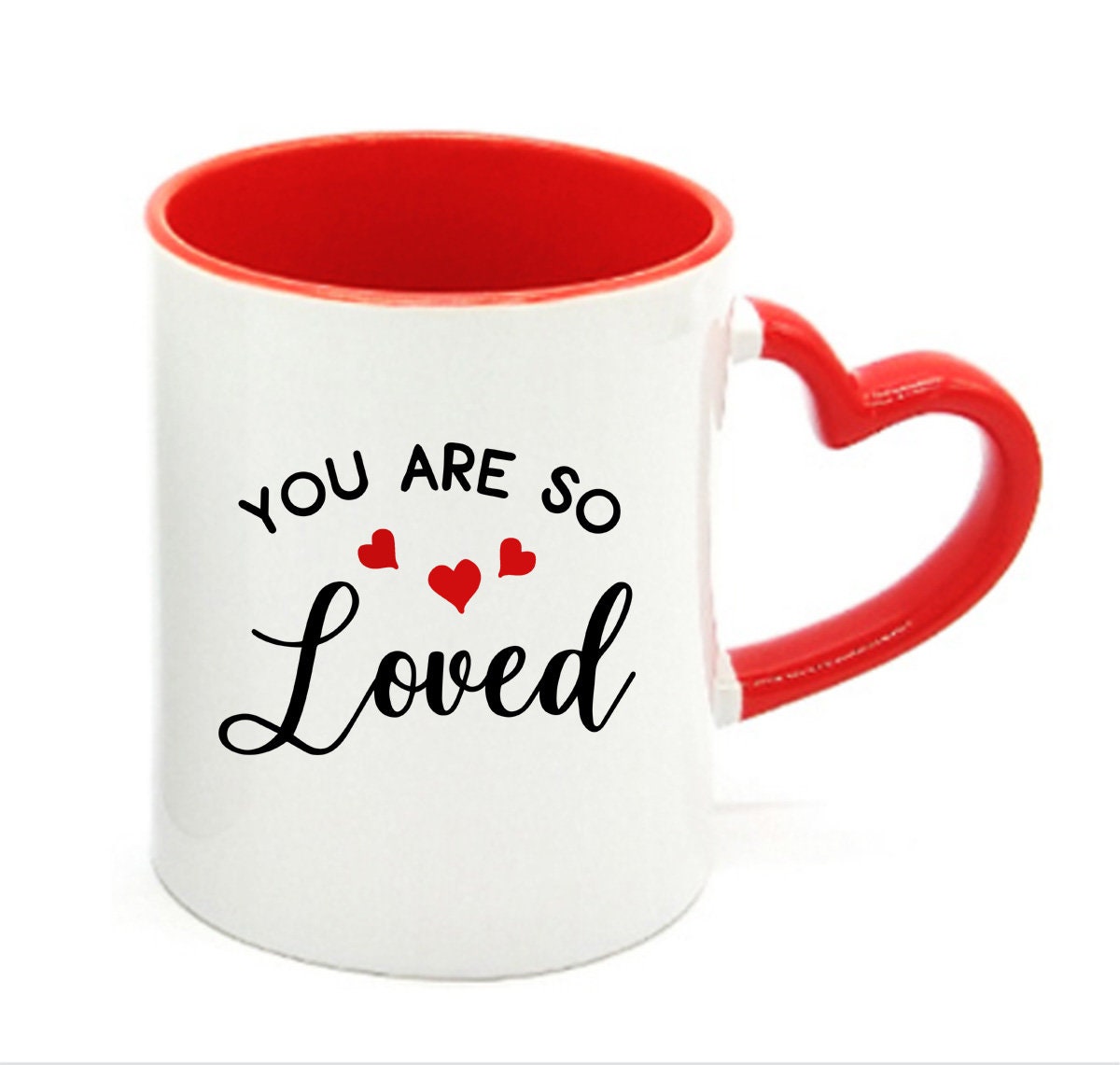 You are So Loved Ceramic Coffee Mug Gift Idea Valentines Day Etsy