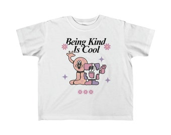 Toddler - Being Kind is Cool Retro Cute Motivational Tee