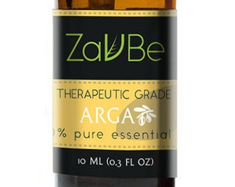 ZAVBE Argan Oil 100% Pure, Natural, Therapeutic Grade 10 mL (1/3 oz)