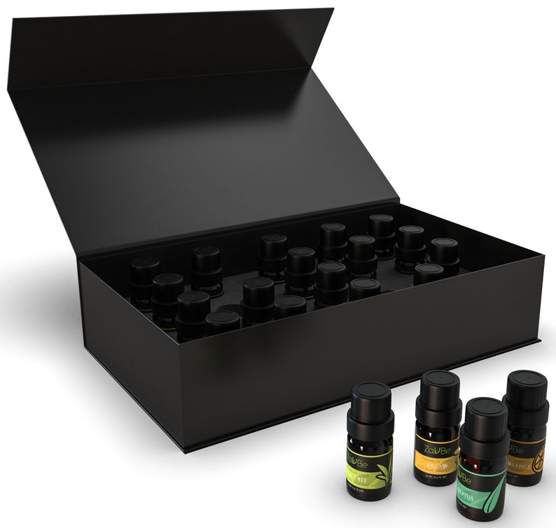 18 Essential Oil Set with 20 Hole Gift case Diffuser Aromatherapy 100% Therapeutic Grade Lavender Peppermint Tea Tree Frankincense Oregano image 3