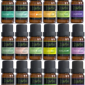 18 Essential Oil Set with 20 Hole Gift case Diffuser Aromatherapy 100% Therapeutic Grade