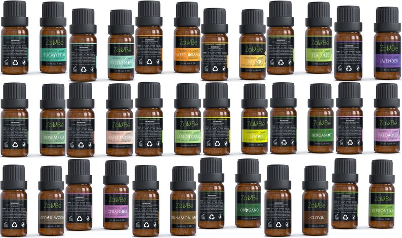 18 Essential Oil Set with 20 Hole Gift case Diffuser Aromatherapy 100% Therapeutic Grade Lavender Peppermint Tea Tree Frankincense Oregano image 5