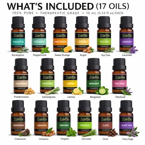 Premium 17 Essential Oil Set – 100% Pure Therapeutic Grade Oils for Diffuser, Aromatherapy, Relaxation & Gift Giving