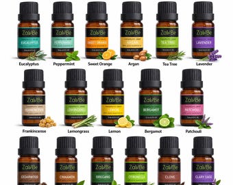 Set Premium de 17 Aceites Esenciales – Aceites 100% Puros de Grado Terapéutico para Difusor, Aromaterapia, Relajación y Regalos