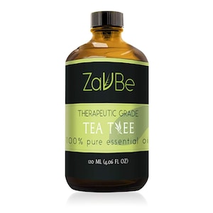 Huile d&#39;arbre à thé ZAVBE (huile essentielle de melaleuca) 100 % pure, naturelle, qualité thérapeutique 120 ml (4 oz)