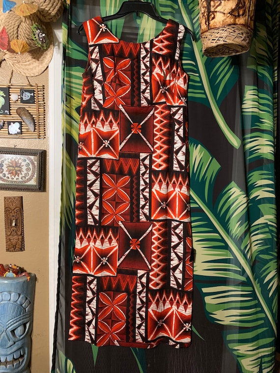 Hookano Hawaiian Tiki Dress, Small