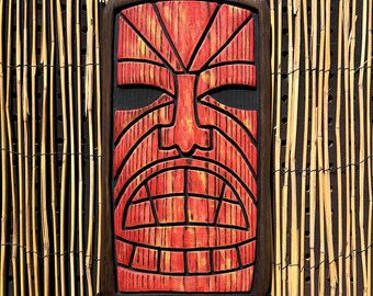 Red Tiki Dude - Wood Carving