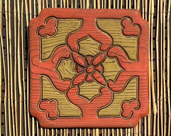 Jade Tile Wall Art - Wood Carving