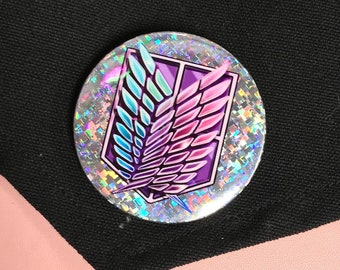 Pastel Attack On Titan Glitter Pin