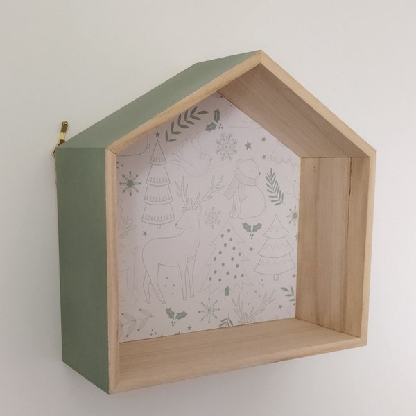 Etagère animaux de la forêt en bois enfant