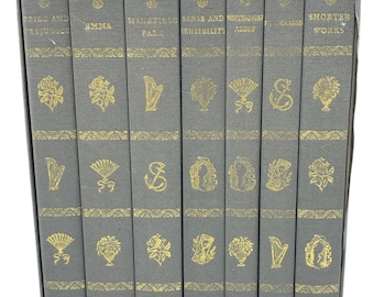 The Works of Jane Austen Vintage Seven Volume Set in Slipcase Folio Society Pride and Prejudice