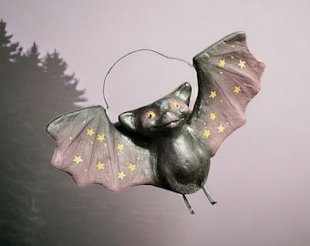 Scott Smith for The Rucus Studio Bat Ornament Bethany Lowe Vintage Style Halloween