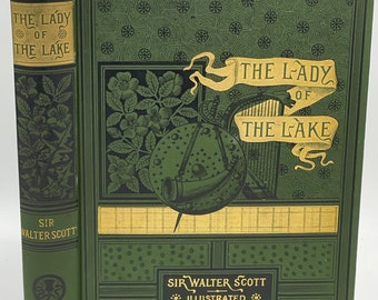 The Lady of the Lake Walter Scott Antique Decorative Illustrated Edition 1883