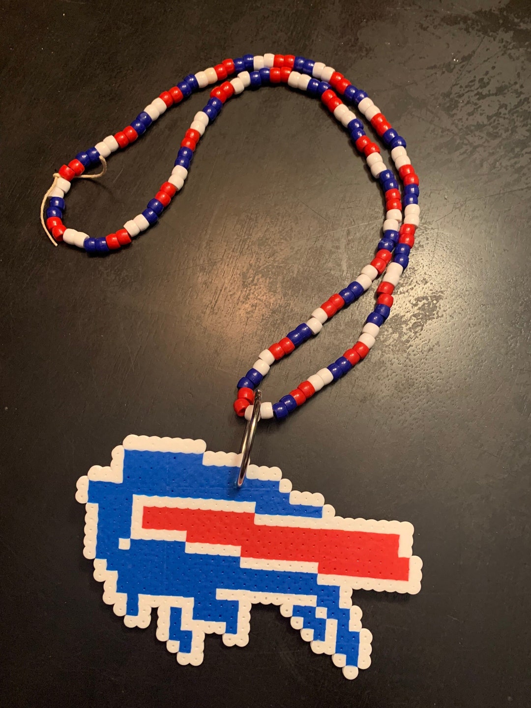 Buffalo Bills Perler Bead Necklace Etsy