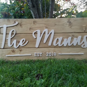 Custom Sign - Established Sign - Personalized Wedding Sign - Anniversary Gift - Rustic Home Decor - Last Name Sign