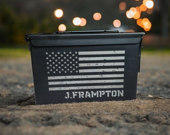 Personalized Ammo Box, Fathers Day Gift, Custom Ammo Box, Gifts For Dad, Step Dad Fathers Day Gift, Fathers Day Gift From Kids, Ammo Can