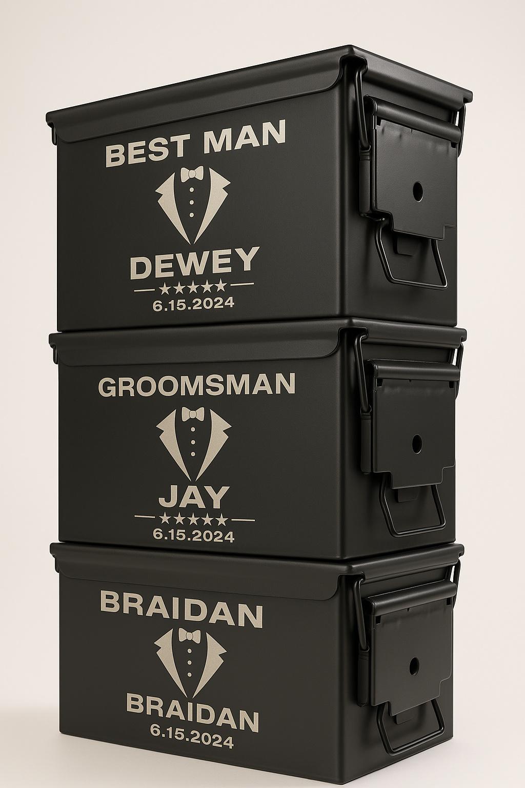 Personalized Engraved Ammo Can, Groomsmen Gift, Fathers Day Gift, Gift for Him, Best Friend, Best Man, Hunting, Hunters Gift for Dad, Box