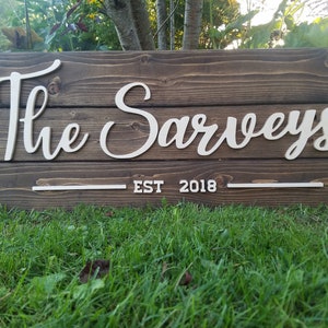 Pallet Sign - Established Sign - Personalized Wedding Sign - Anniversary Gift - Rustic Home Decor - Wood - Wall Art - Last Name Sign