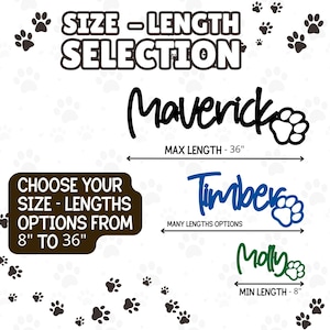Personalized Dog Name Sign With Paw Bone | Custom Wooden Pet Name Sign ...