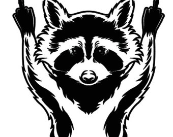 Multi-Optional Raccoon Vinyl Decals