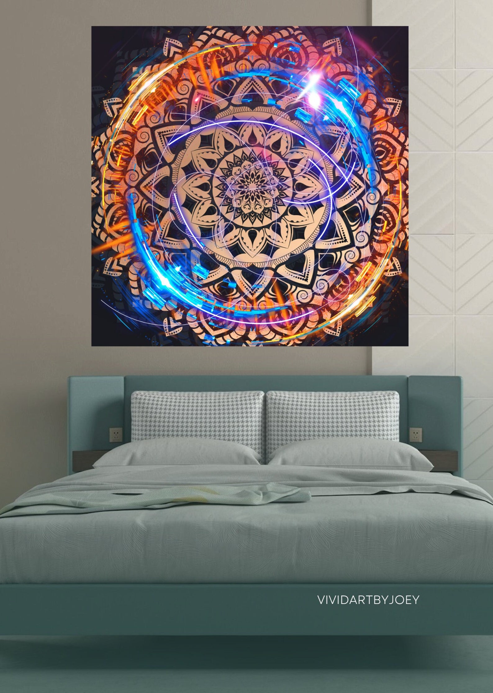 Indian Elephant Mandala Tapestry Mandala Wall Hanging Hippie Wall Art | Tunisia