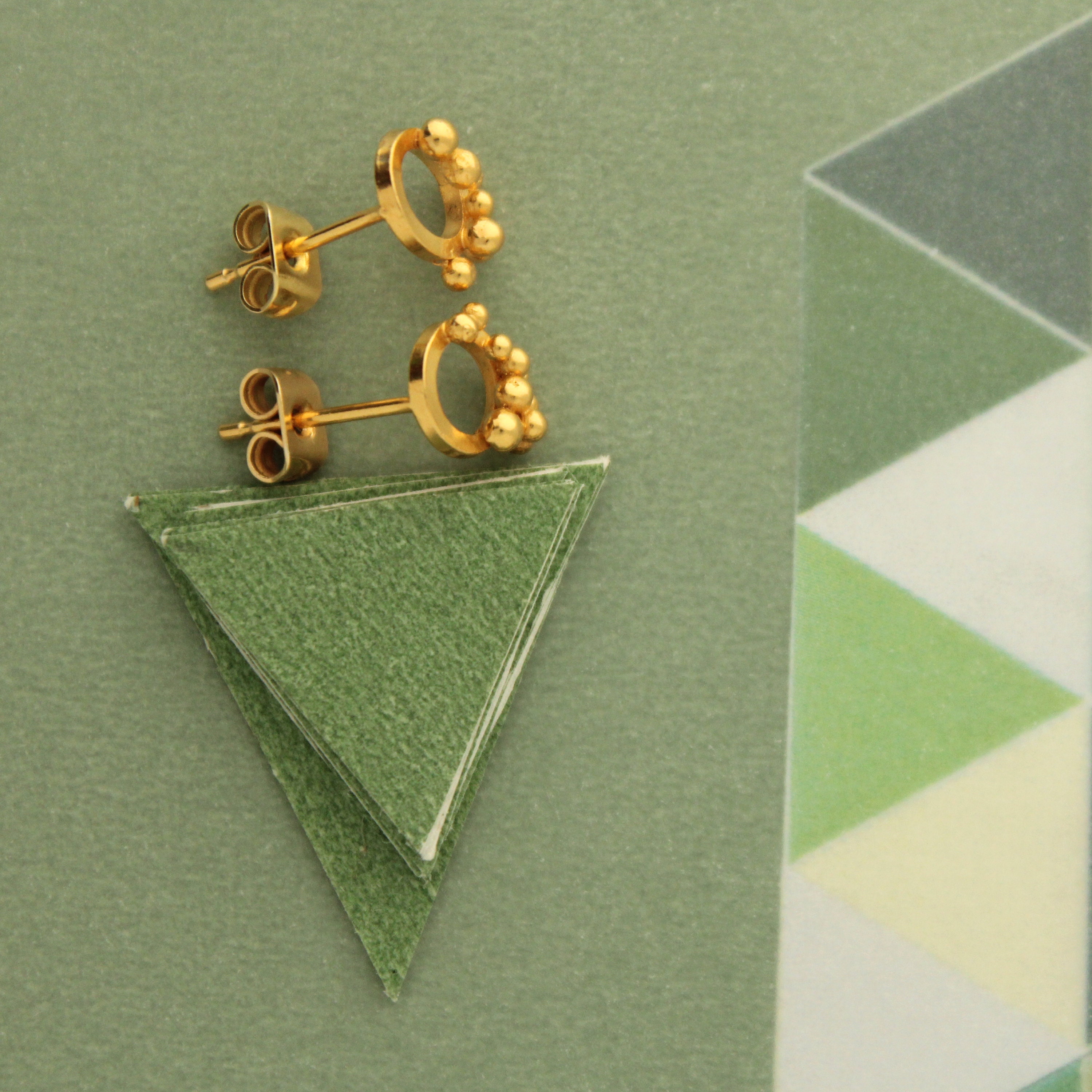 Gold Stud Earrings Tiny Post Earrings Circle Earrings One Etsy UK