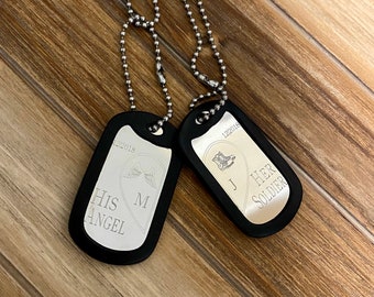 Military Couple Dog Tags Personalized