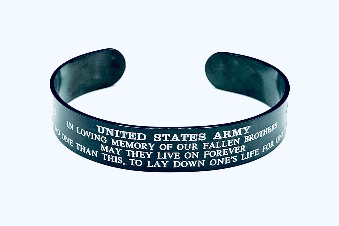 Military Army Memorial Bracelet Etsy