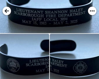 Custom Memorial Bracelet-Lieutenant Shannon Haley