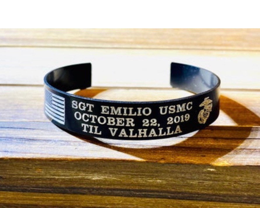 Order POW and MIA bracelets and dog tags from Memorial Bracelets dot com