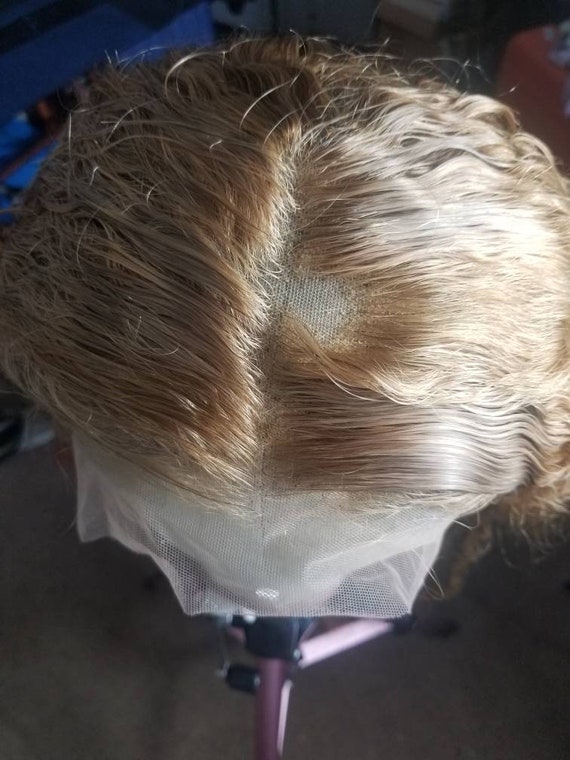 Lace Frontal Wig 100 Virgin Hair Color 27 Curly Wig Etsy Canada